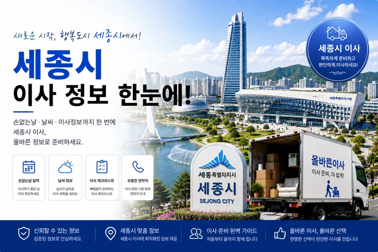 세종 세종시 이사 서비스 일러스트